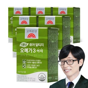 고려은단 식물성 퓨어 알티지 오메가3 이지, 60정, 6개