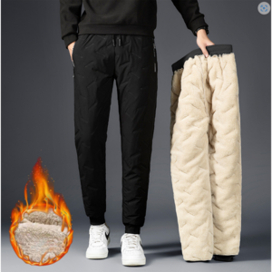 겨울 남성 조거 일자 기모 털 방한 패딩 작업복 배달 바지