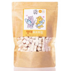 멍냥 반려동물 동결건조 큐브 트릿, 명태, 100g, 1개