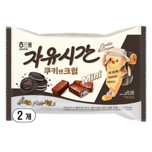 해태 자유시간 미니 쿠키앤크림, 400g, 2개