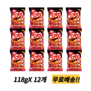 오리온 핫고래밥 매콤양념맛 118g, 12개