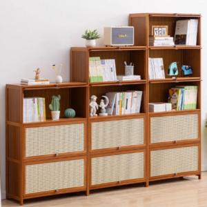 마레온 감성 수납장 플립형 진열장 거실수납장 오픈도어 장식장, 3단, 60cm