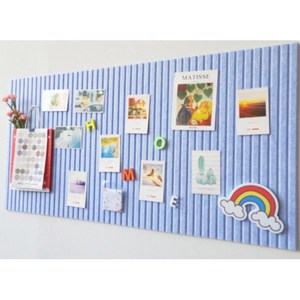 데이엘라 120cmx80cm 부착식 펠트보드 콜크 보드 부착식 접착식 대형 게시판 어린이집 학교 유치원 사무실 안내판, 1개, 라이트블루