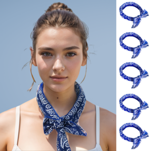 위드듀 아이스 쿨스카프 여름용 시원한 넥쿨러 5개입, 네이비