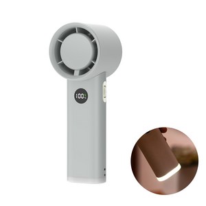 YINUO 무선 미니 고속 LED 조명 핸디 선풍기 100단 풍력 자유 조절, 그린