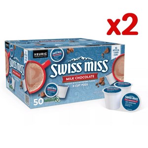 스위스미스 코코아 초콜렛 큐리그 핫초코 50 캡슐 x2팩 총 100캡슐, 2개, 50개