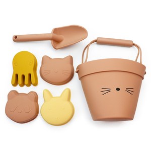 로앤제이 KC인증 당일발송 실리콘 모래놀이 세트 실내 장난감 모래 흙놀이 목욕놀이 삽 틀, 모래놀이(고양이), 1개