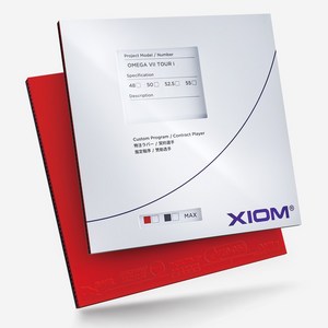 엑시옴(XIOM) 공식 본사 직영 탁구 러버 오메가 7 투어 아이, 47.5, 흑색, 1개