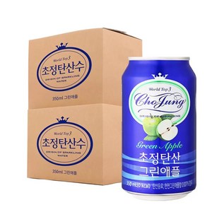 일화 초정탄산 음료 그린애플, 350ml, 48개