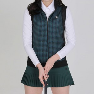 체크 집업 여성 쿨 골프 조끼 77 88 2XL 빅사이즈
