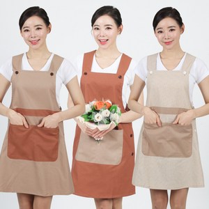 어린이집 어깨끈 원피스 편한 플로리스트앞치마 DMP05, DMP05 연베이지M