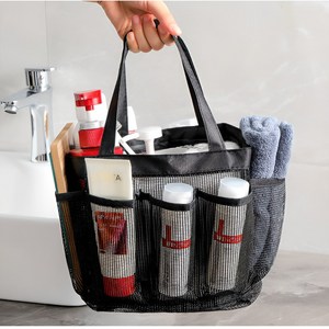 민몽고 8포켓 다용도 물빠짐 목욕가방, 블랙