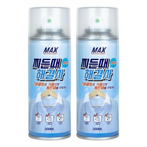 찌든때해결사 옷 얼룩 목때 찌든때 제거 강력 폼 클리너, 2개, 200ml