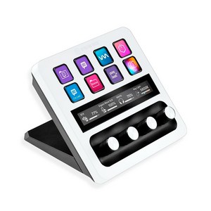 엘가토 스트림 덱 플러스 화이트 8버튼 다이얼 LCD 컨트롤러 STREAM DECK+_WH