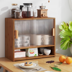 YORK-NINE 북유럽 엔틱 다용도 장식장, 브라운