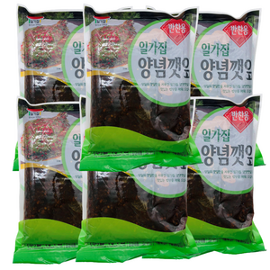 일가집 양념 깻잎 1kg 밑반찬, 6개