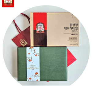 정관장 홍삼정 에브리타임 밸런스 20포 정품 쇼핑백 백화점 포장 선물세트, 전통녹색