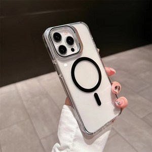 비엔스 iphone 고급 아크릴 케이스 아이폰 14 15프로맥스 16pro 방충격 맥세이프 아이폰 16promax 거치대 아이폰14 15프로 시리즈 15Pro Max 케이스