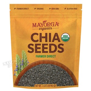 마요르가 오가닉 치아씨드 USDA 유기농 1.36kg MAYORGA ORGANIC CHIA SEEDS, 1개