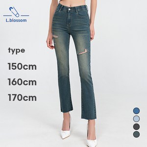 엘블로썸 여름 여성용 스판 일자청바지