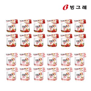 빙그레 요플레 딸기+복숭아 85g 24개입