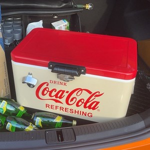 코카콜라 아이스박스 아이스버킷 30L 캠핑 야외 냉장 식품 상자 휴대용 핸드헬드 차량 보관