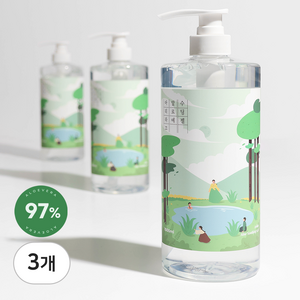 아리라끄 대용량 알로에 수딩젤 97% 1000ml, 3개, 1l