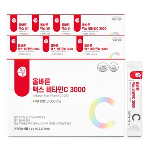 올바른 맥스 비타민C 3000, 270g, 8개