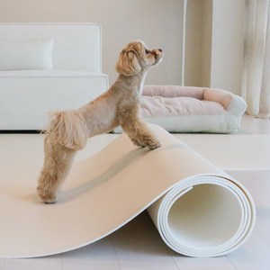 펫바이블 스테디 강아지매트 고양이 TPU 애견매트 미끄럼방지 롤 반려견 110x100cm, 크림베이지 110cmx100cm