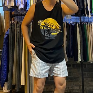 어썸블랑 남성용 오버핏 야자수 유넥 나시