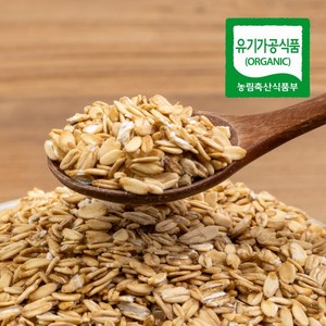 싸리재 [ 유기농 납작 귀리 600g ] 국산 통통한 오트밀 부드러운 귀리밥 짓기 그래놀라 재료, 3개