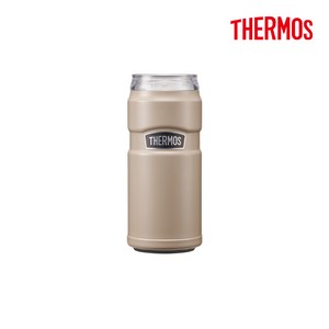 THERMOS 써모스 ROD-005K 트래블킹 2way 보냉보온 맥주캔 텀블러 캔홀더 맥주쿨러 500ml, 샌드블랙(SB)