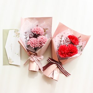 어버이날 스승의날 은사 선물용 카네이션 인조 비누 3송이 미니 꽃다발 부케 은사선물