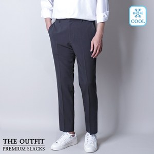 [디아웃핏]프리미엄 쿨 린넨 슬랙스 여름 스판 히든밴딩 남자 시원한 남성 아이스 정장바지