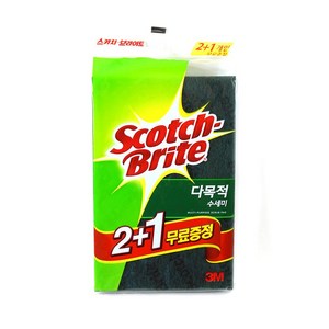 3M AL345x2+1 다목적 수세미 AL-345X2+1, 3개, 1개입