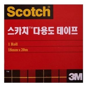 쓰리엠 스카치 다용도 테이프 리필 500 18mm x 20m, 3개