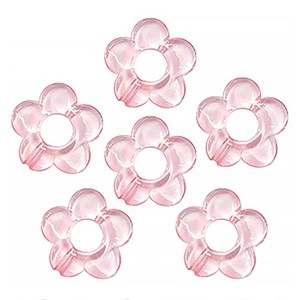안공사 꽃 비즈 악세사리 공예 재료 DIY 팔찌 키링 만들기, 1개, 도넛 플라워 8. 유광 파스텔핑크 도넛