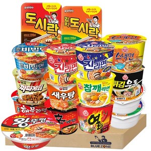 큰컵라면 용기16종 세트(진매+진순+참깨+스낵+열+오뚜기튀김우동)+(신라면+새우탕+짜파게티+육개장사발+김치사발)+(해물+팔도비빔+도시락+김치도시락+왕뚜껑)
