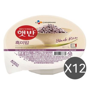 CJ 햇반 발아흑미밥 210g, 12개