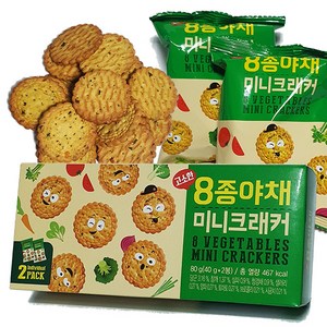 8종 야채 미니 크래커 80g, 12개