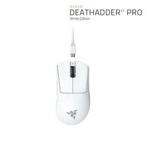 레이저 DeathAdder V3 Pro 무선 마우스, RZ01-04630200-R3A1/화이트, 화이트