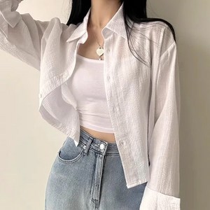 유콩샵 [여름셔츠BEST!] 스트라이프 링클 카라 긴팔 셔츠 남방 5colo
