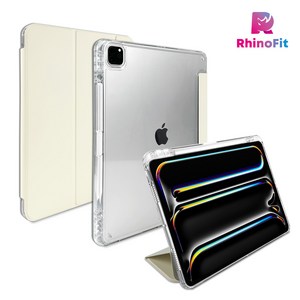 라이노핏 아이패드 프로13 (M4) 7세대 전용 클리어쉴드 플러스 TR 케이스, 크림, 1개