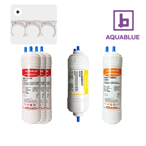 청호정수기필터 호환 WI-55S8560M 이과수 프리미엄 세디블럭+RO+포스트 5개 1년세트, A. 9인치복합단방향5개 WI-55S8560M클립포함