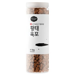 원더푸드 강아지 고기가득 담은 육포, 황태, 1kg, 1개