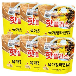 핫플러스 발열도시락 육개장 라면밥, 6개, 100g