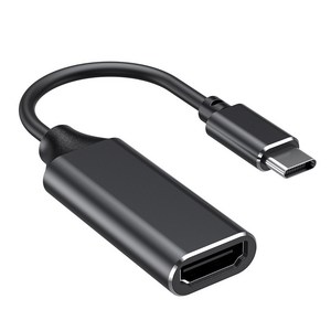 Real USB C타입 to HDMI 변환젠더 맥북 노트북 컨버터 18CM 블랙 RL001