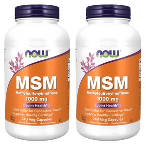 Now Foods MSM 1000mg 베지 캡슐, 240정, 2개