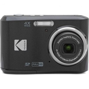 KODAK PIXPRO FZ45WH 16MP 디지털 카메라 4X 광학 줌 27mm 광각 1080P 풀 HD 비디오 2.7인치 LCD 블로깅 카메라화이트, Black, 검은색