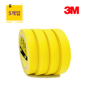 3M 마스킹테이프 20mm x 40M 5개 묶음 303 옐로우